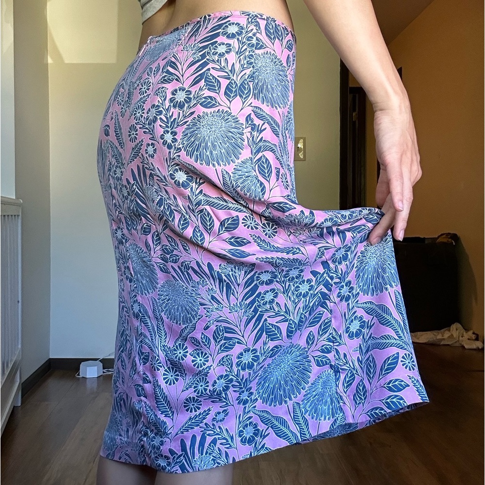 J. Crew 100% Silk MIDI Skirt